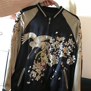 Zara silky bomber Jacket.